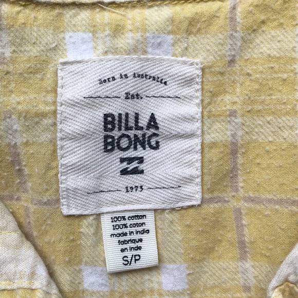 Billabong Yellow Flannel - Picture 2 of 5